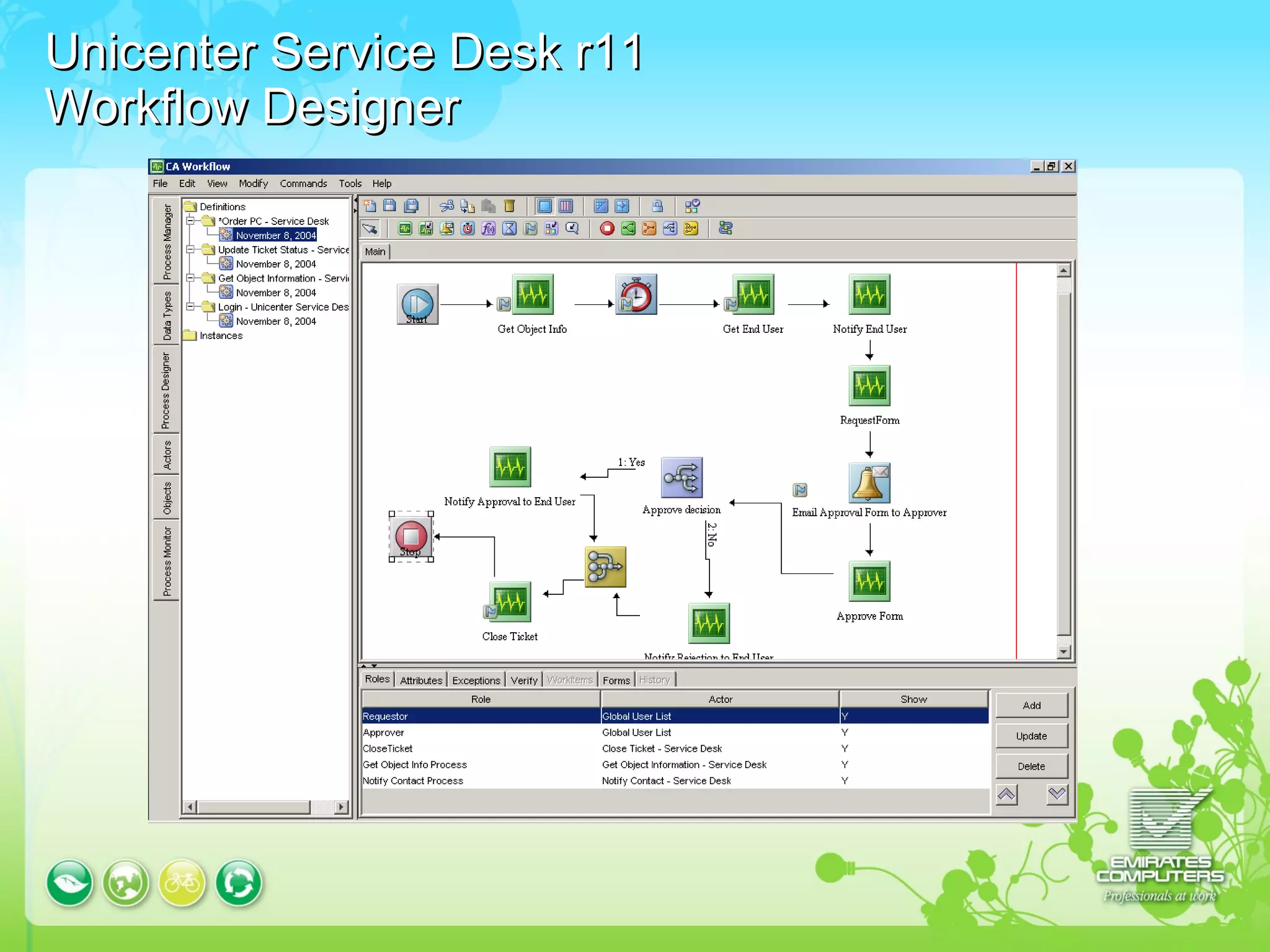 Unicenter Service Desk r11 Workflow Designer 
