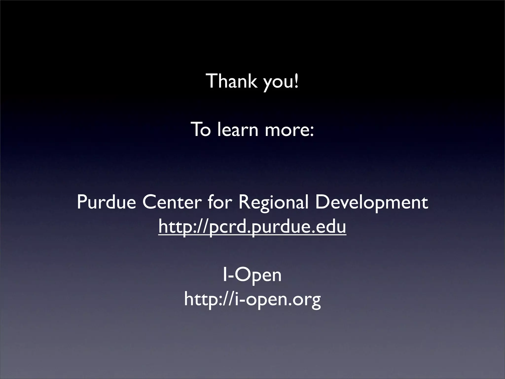 Introduction to Open Source Economic Development