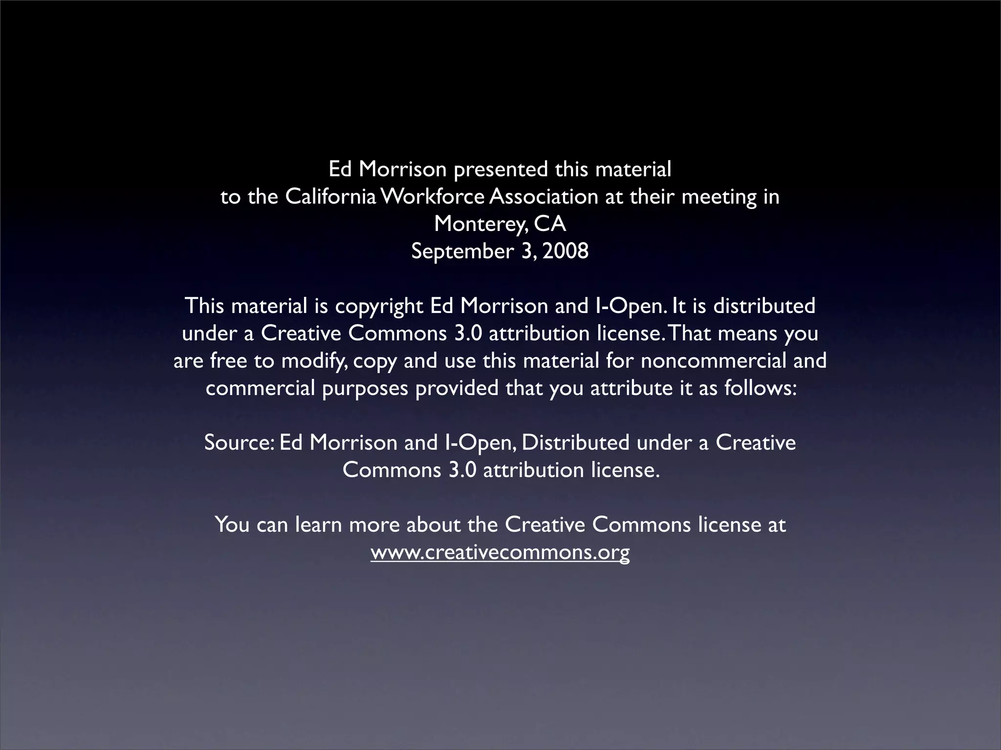 Introduction to Open Source Economic Development