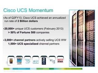 © 2010 Cisco and/or its affiliates. All rights reserved. Cisco Confidential 5
As of Q2FY13, Cisco UCS achieved an annuali...