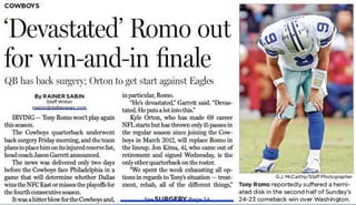 Cowboys Romo