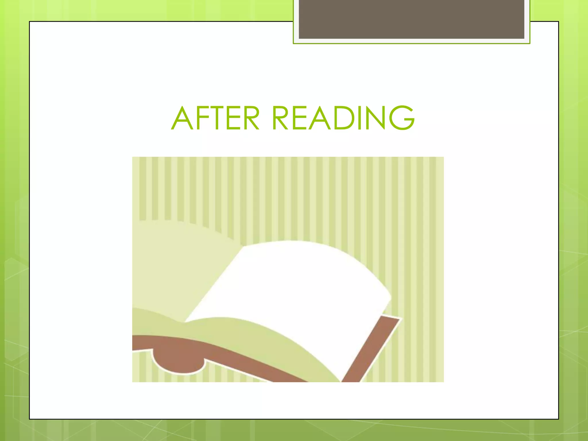 AFTER READING