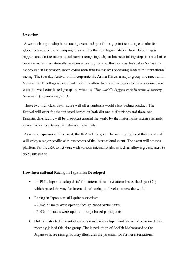 sponsorship proposal for japan racing association racing sponsorship proposal