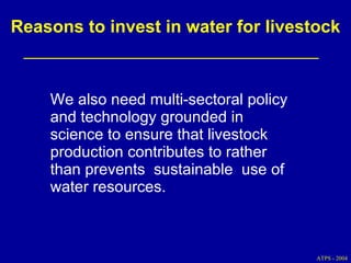 Investment options for integrating water management and crop and livestock production in sub-Saharan Africa