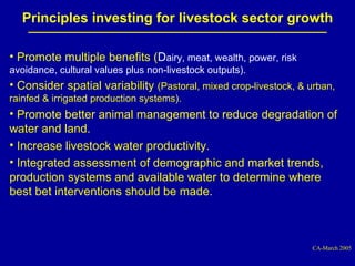 Investment options for integrating water management and crop and livestock production in sub-Saharan Africa