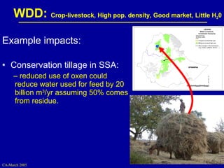 Investment options for integrating water management and crop and livestock production in sub-Saharan Africa