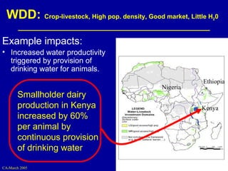 Investment options for integrating water management and crop and livestock production in sub-Saharan Africa