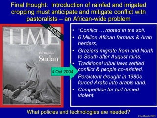 Investment options for integrating water management and crop and livestock production in sub-Saharan Africa