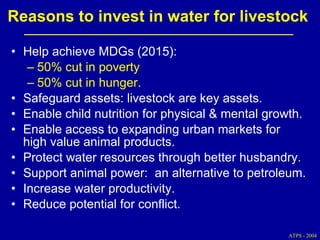 Investment options for integrating water management and crop and livestock production in sub-Saharan Africa