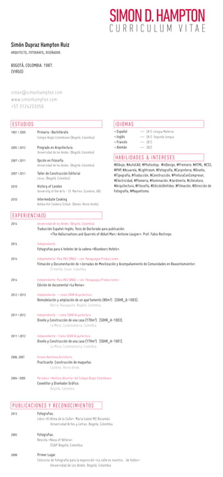 SIMON HAMPTON - CV | PDF