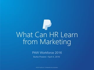 What Can HR Learn
from Marketing
 