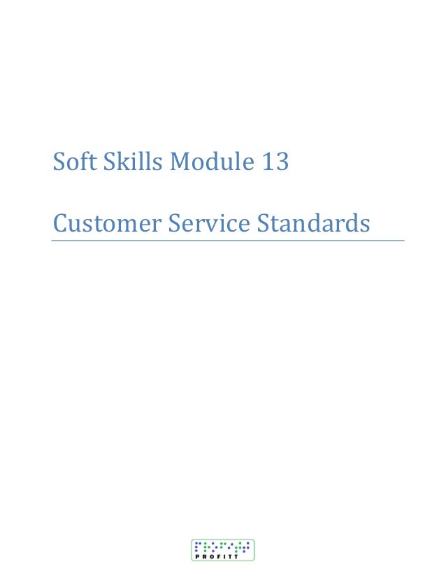 soft skills module 13 customer service standards soft skills in customer service