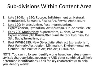 AP Art History Content Area 4 - Later Europe & Americas | PPTX