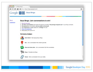 Developer DayGoogle 2010
 