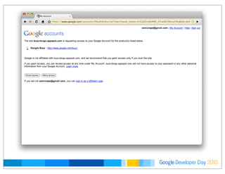 Developer DayGoogle 2010
 