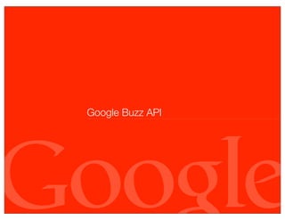 Google Buzz API
 