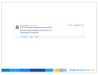 Developer DayGoogle 2010
 