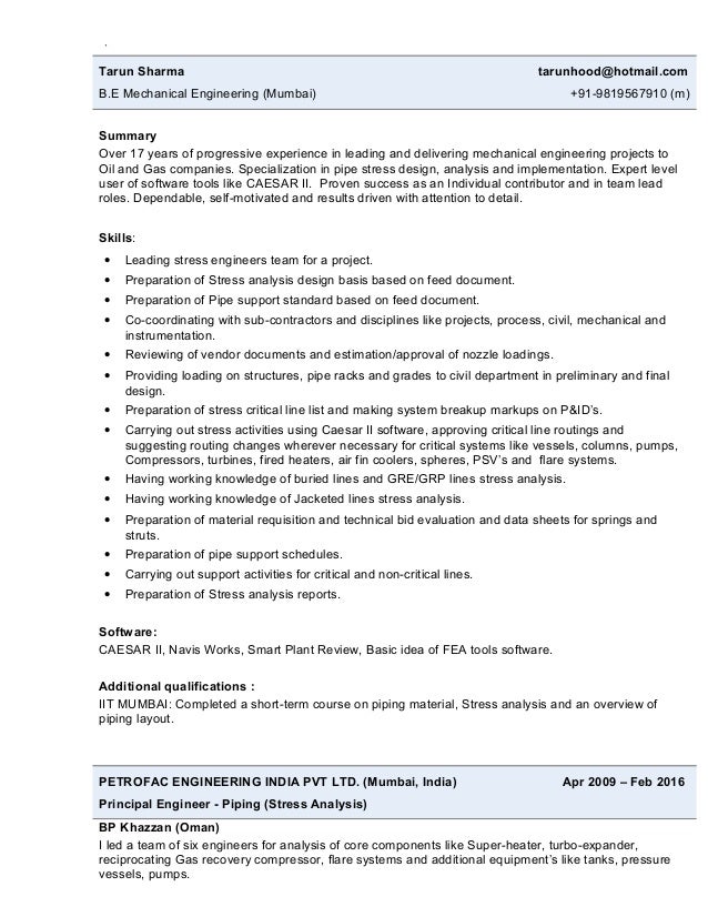 Aerospace Engineer Resume Sample - Objectives, Skills, Duties and Responsibilities
