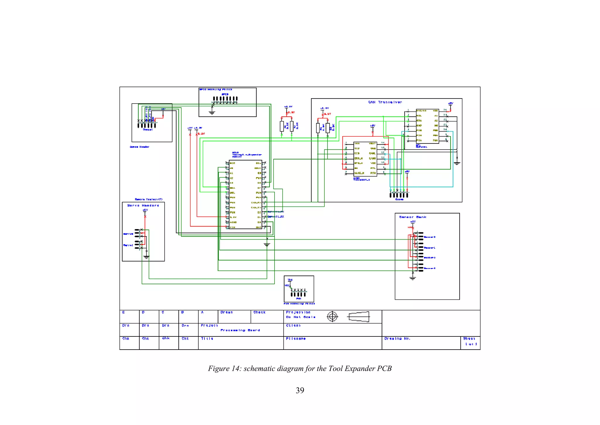39
Figure 14: schematic diagram for the Tool Expander PCB
 
