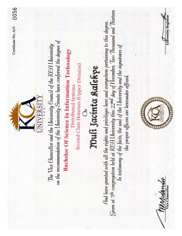kca cert | PDF