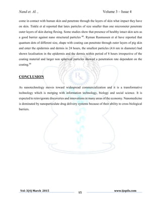 role of nanotechnology in cosmetics | PDF