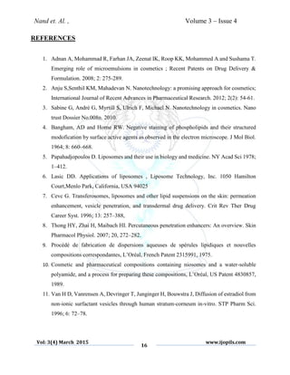 role of nanotechnology in cosmetics | PDF