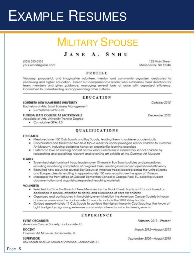 military resume addendum federal jobs resumes