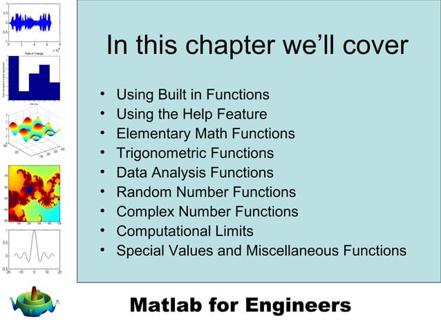 Chapter 3 -Built-in Matlab Functions | PPT