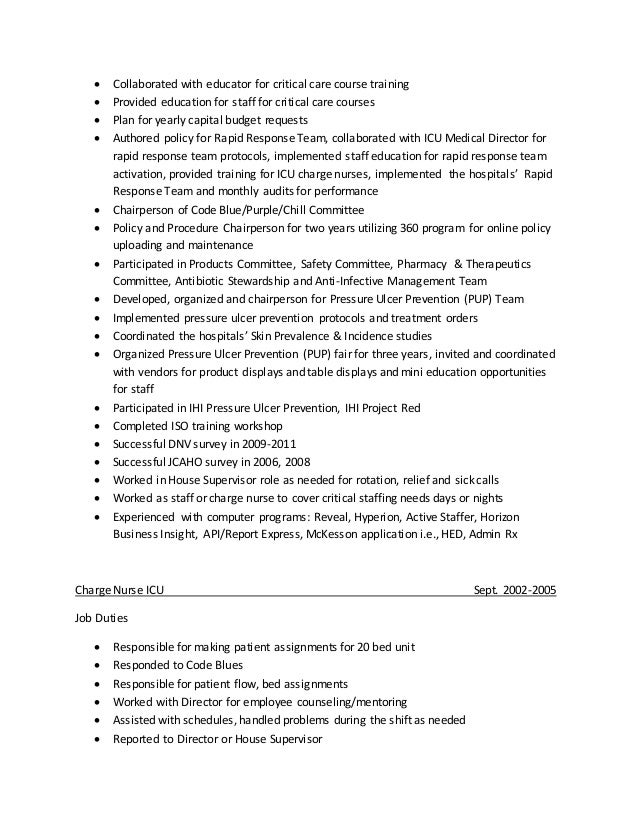 nursing house supervisor job description