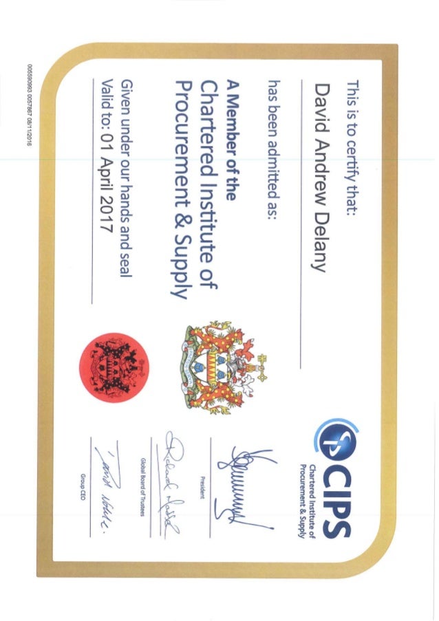 CIPS Certificate to 0417