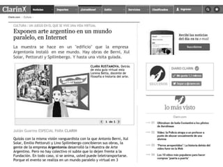 Clarín - Desarrollo de Argentonia para Clarín Cultura Virtual - Leonardo Penotti