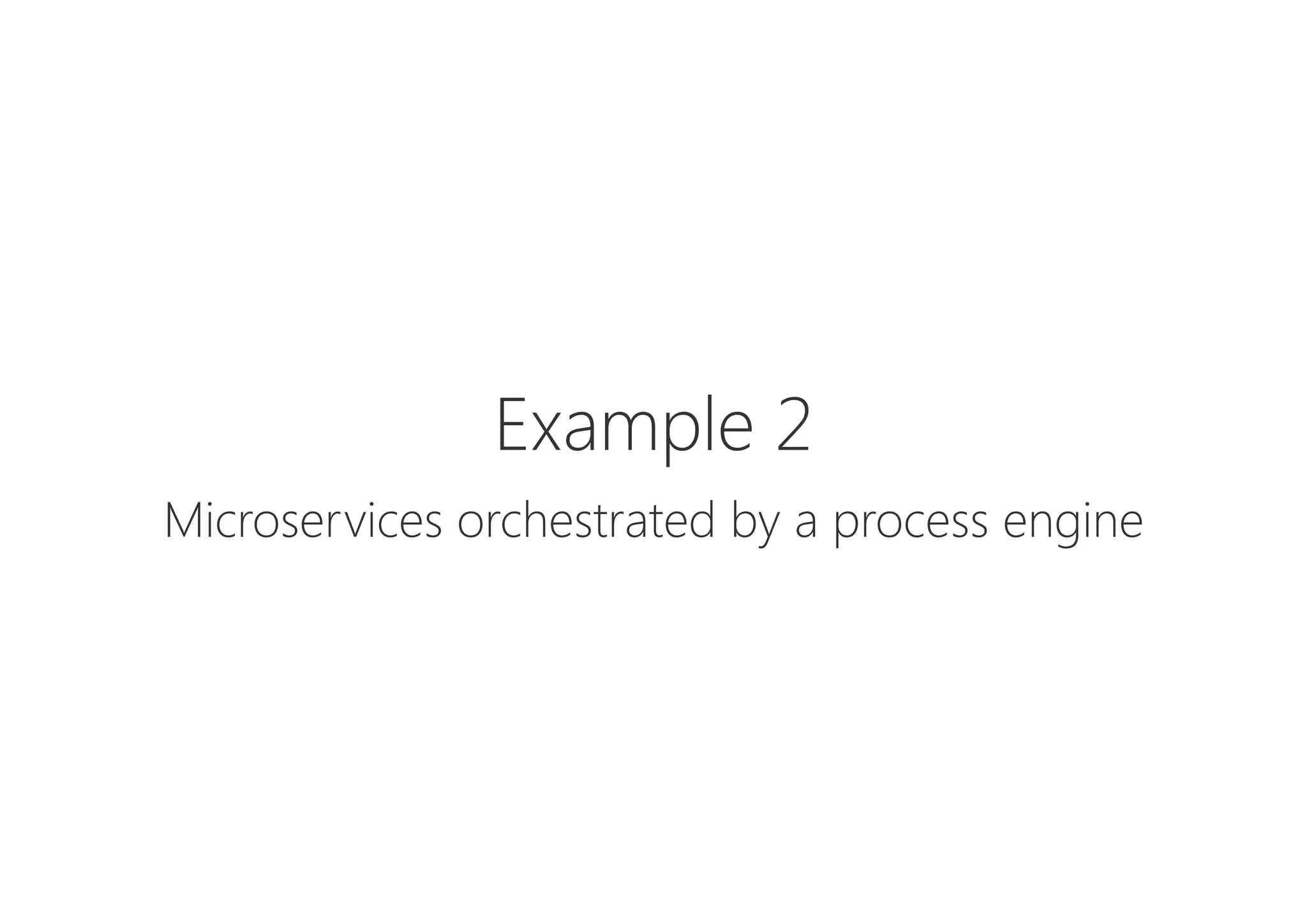 Example 2

Microservices orchestrated by a process engine
 