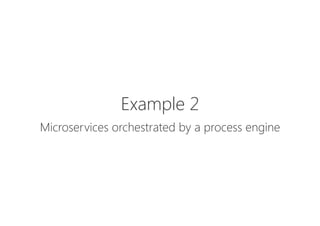 Example 2

Microservices orchestrated by a process engine
 