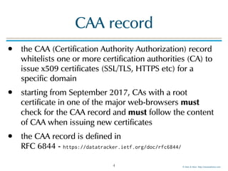 Caa Files The CAA-Record for increased encryption security | PDF