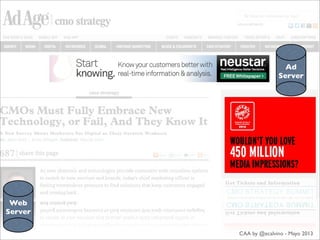 CAA by @ecalvino - Mayo 2013
Web
Server
Ad
Server
 