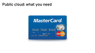 Public cloud: what you need
 