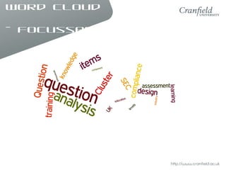 Word cloud
- focussed
 