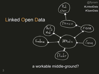 @flynam
Linked Open Data
3
#LinkedData
#OpenData
a workable middle-ground?
 