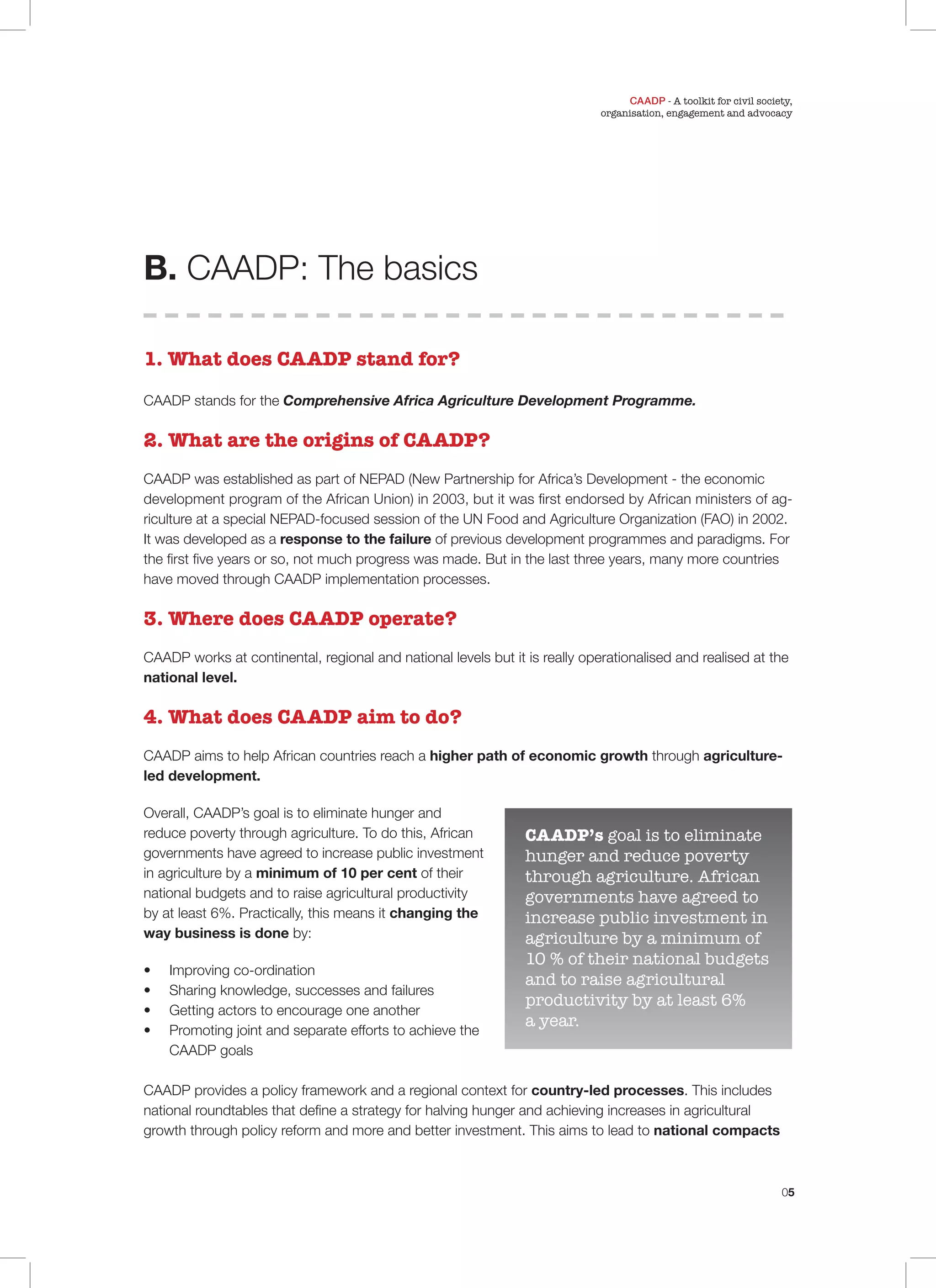 Cdap Assessment.pdf Caadp toolkit to_print | PDF