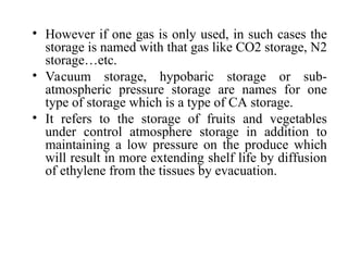 Controlled and modified atmosphere storages | PPT