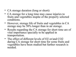 Controlled and modified atmosphere storages | PPT