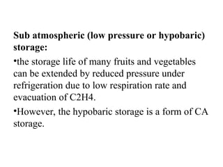 Controlled and modified atmosphere storages | PPT