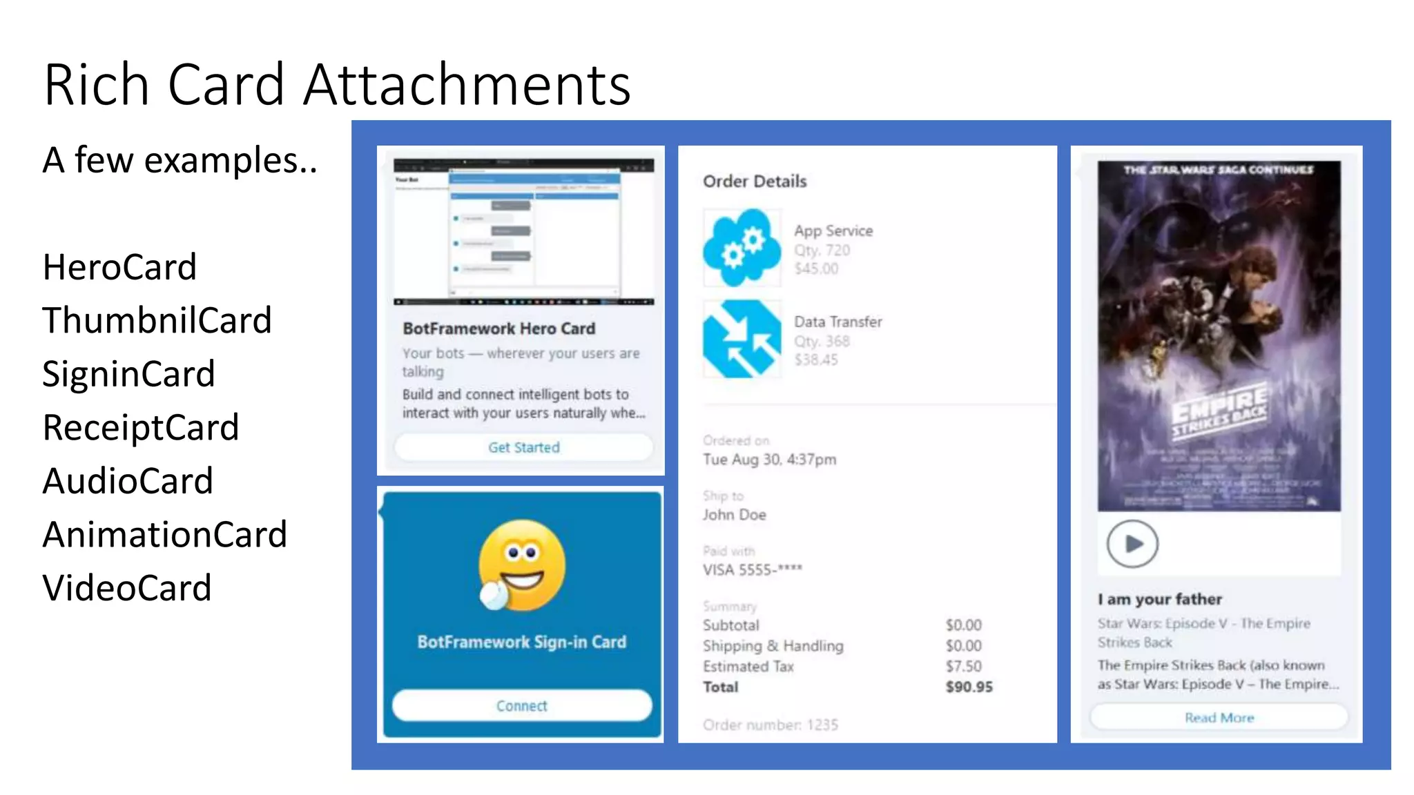 Rich Card Attachments
 