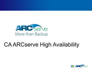 CA ARCserve High Availability
 