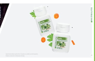 A 
B 
Suplementa dietas insuficientes. Consulte a su médico y/o farmacéutico. 
Ordena a través de tu Empresario Amway. 25 
 
