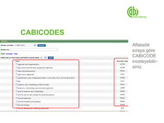 CABICODES
            Alfabetik
            sıraya göre
            CABICODE
            inceleyebilir-
            siniz
 
