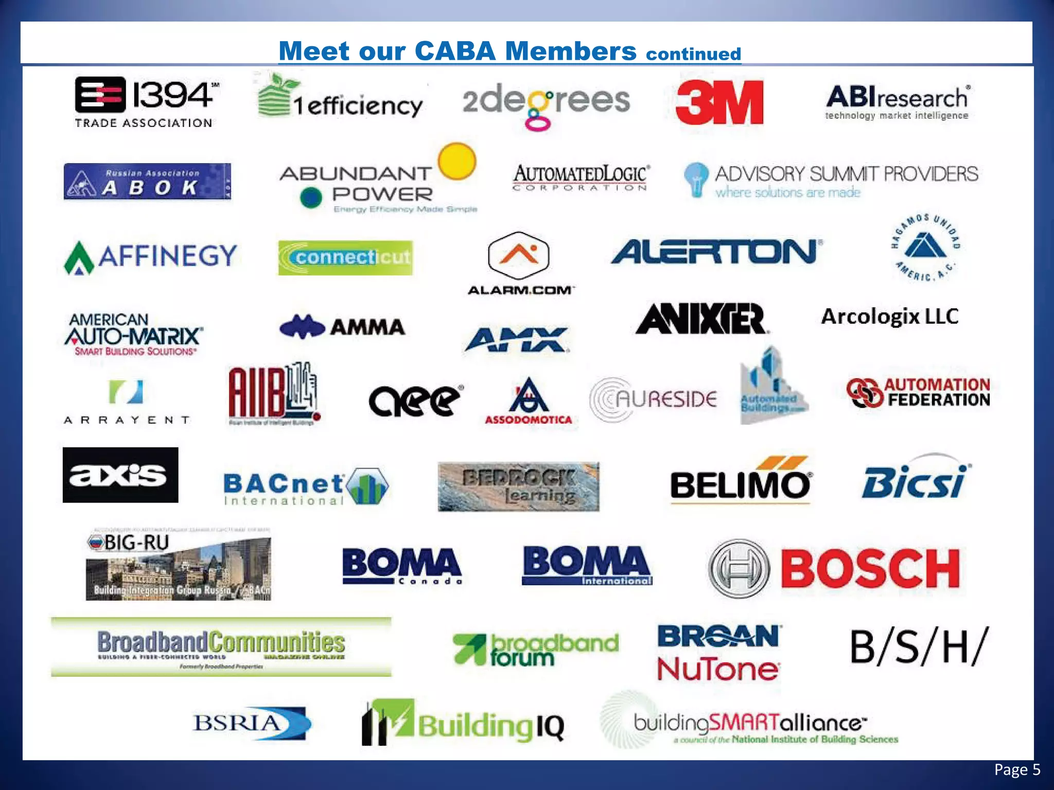 Meet our CABA Members continued Page 5 
 