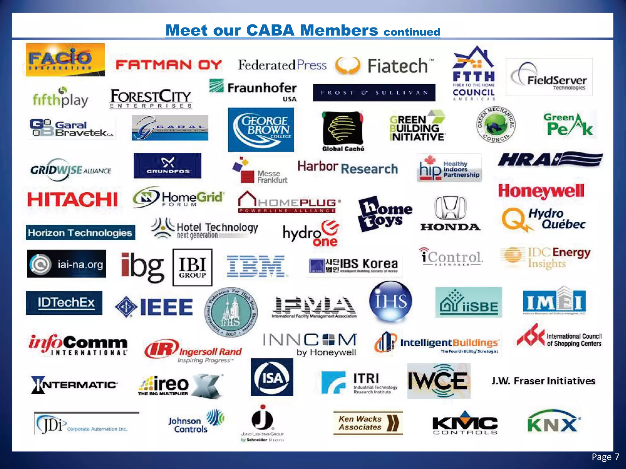 Meet our CABA Members continued Page 7 
 