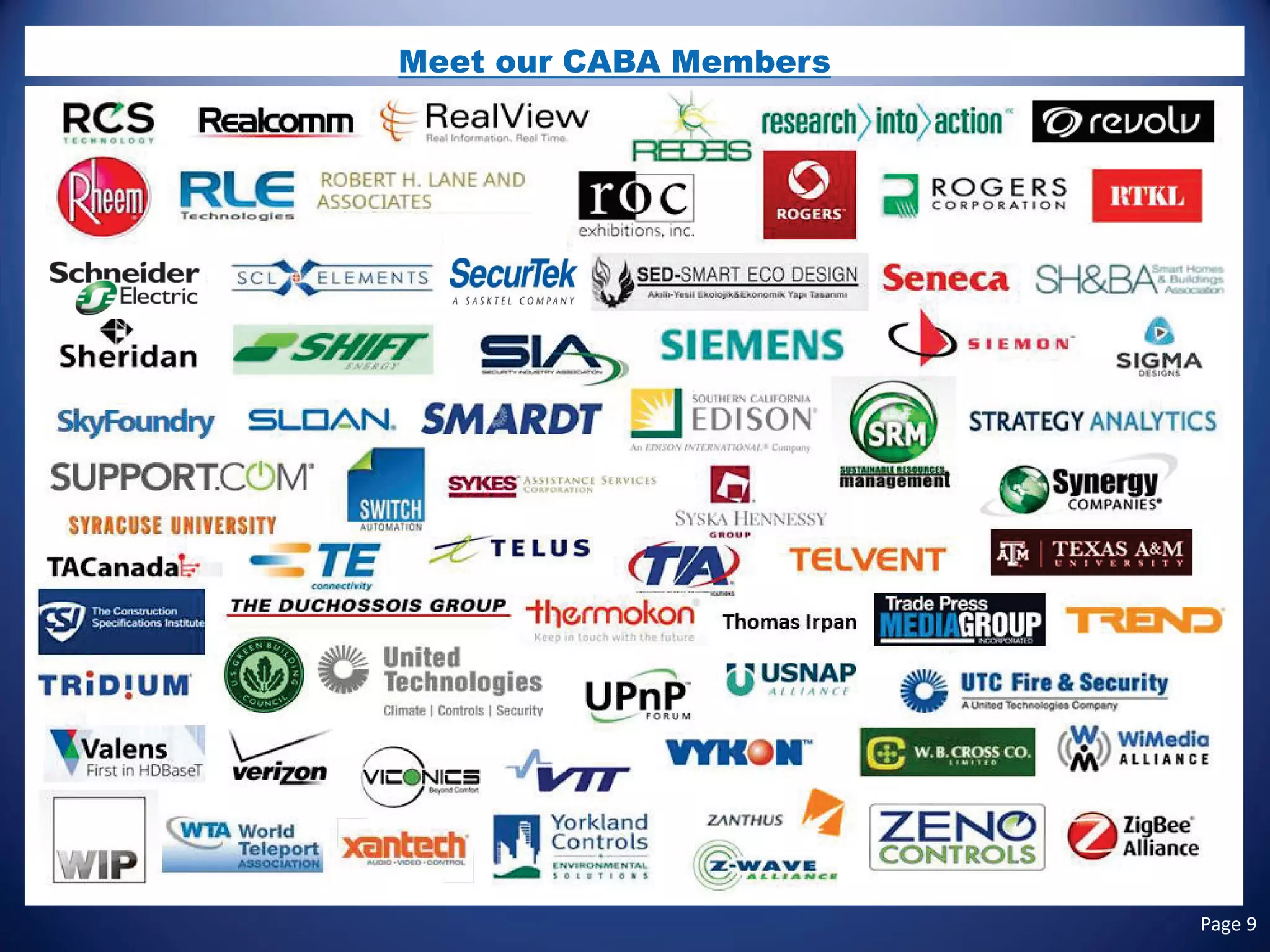 Meet our CABA Members Page 9 
 