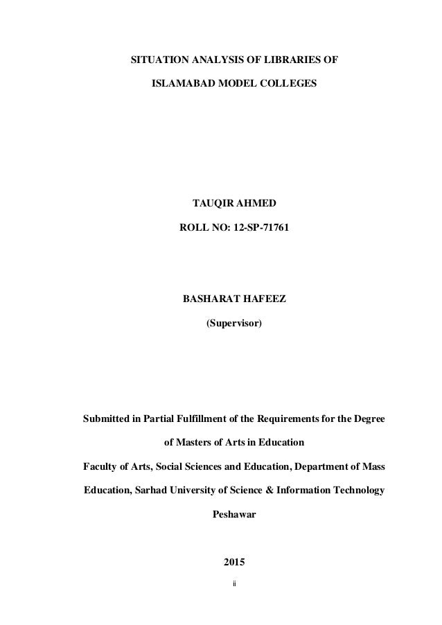 Thesis on education